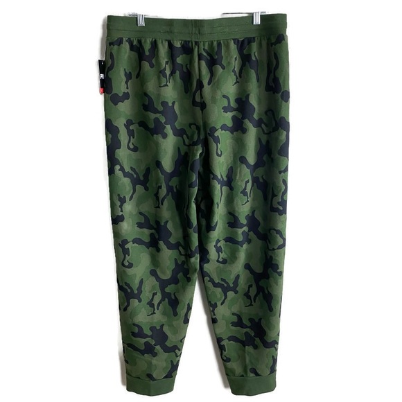 FILA Green Camo Fleece Jogger Sweatpants L - Picture 4 of 6